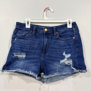 Universal Thread Dark Blue Distressed Jean Shorts